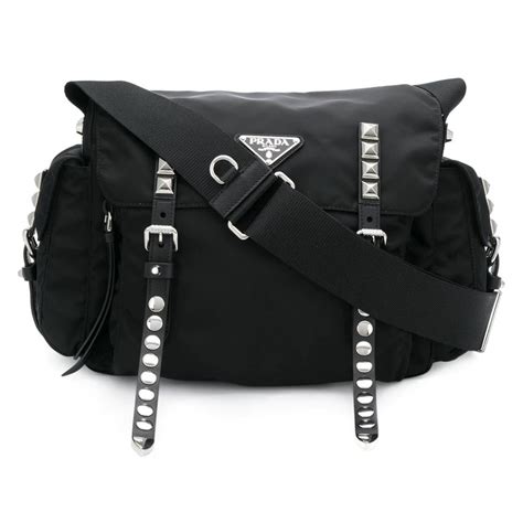 prada shoulder bag leather outside pockets|Prada vintage nylon shoulder bag.